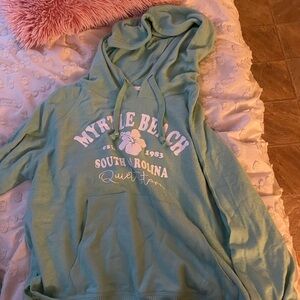 light weightht sweatshirt. size L. teal